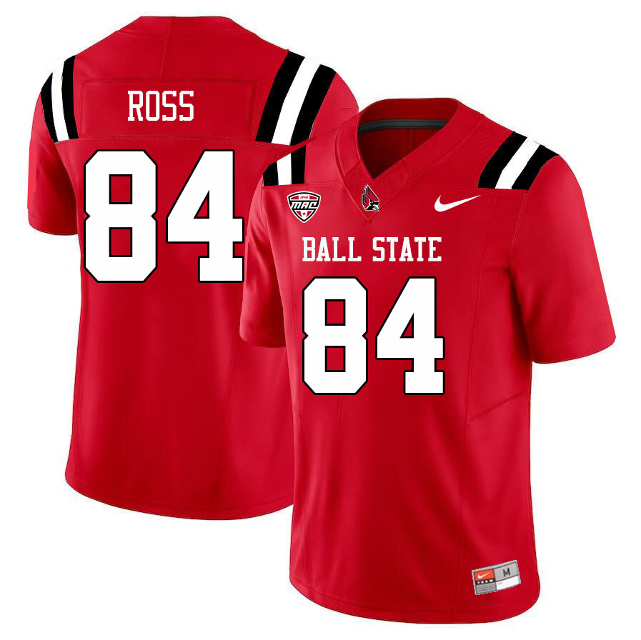Ball State Cardinals #84 Preston Ross College Football Jerseys Stitched Sale-Cardinal